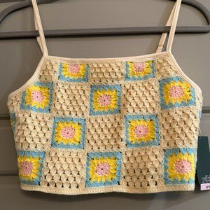 Wild Fable Crochet Crop Top NWT